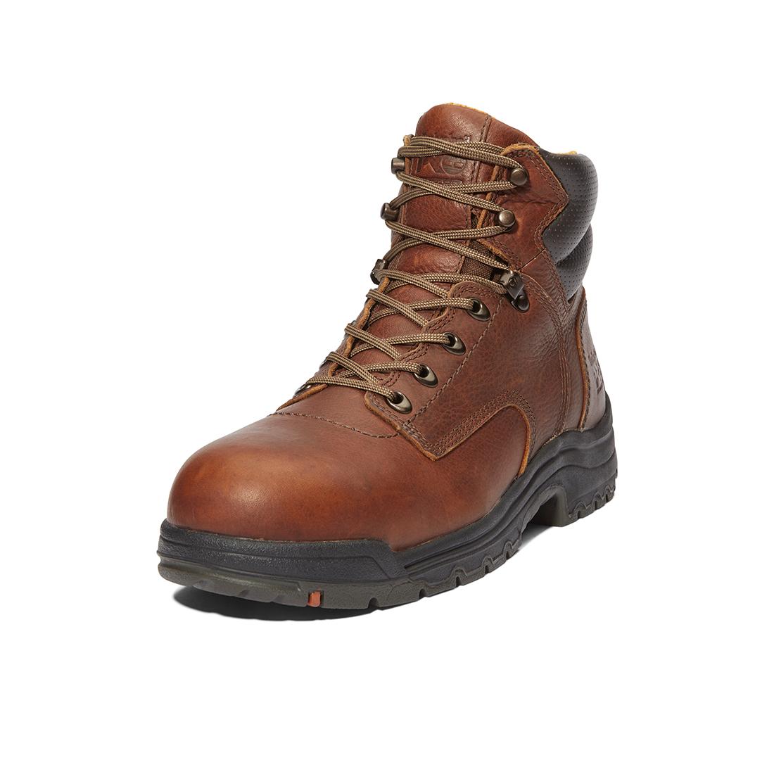 Timberland Pro Titan® 6-Inch Alloy-Toe Work Boot Brown korn, TB026063 Angled Image 1