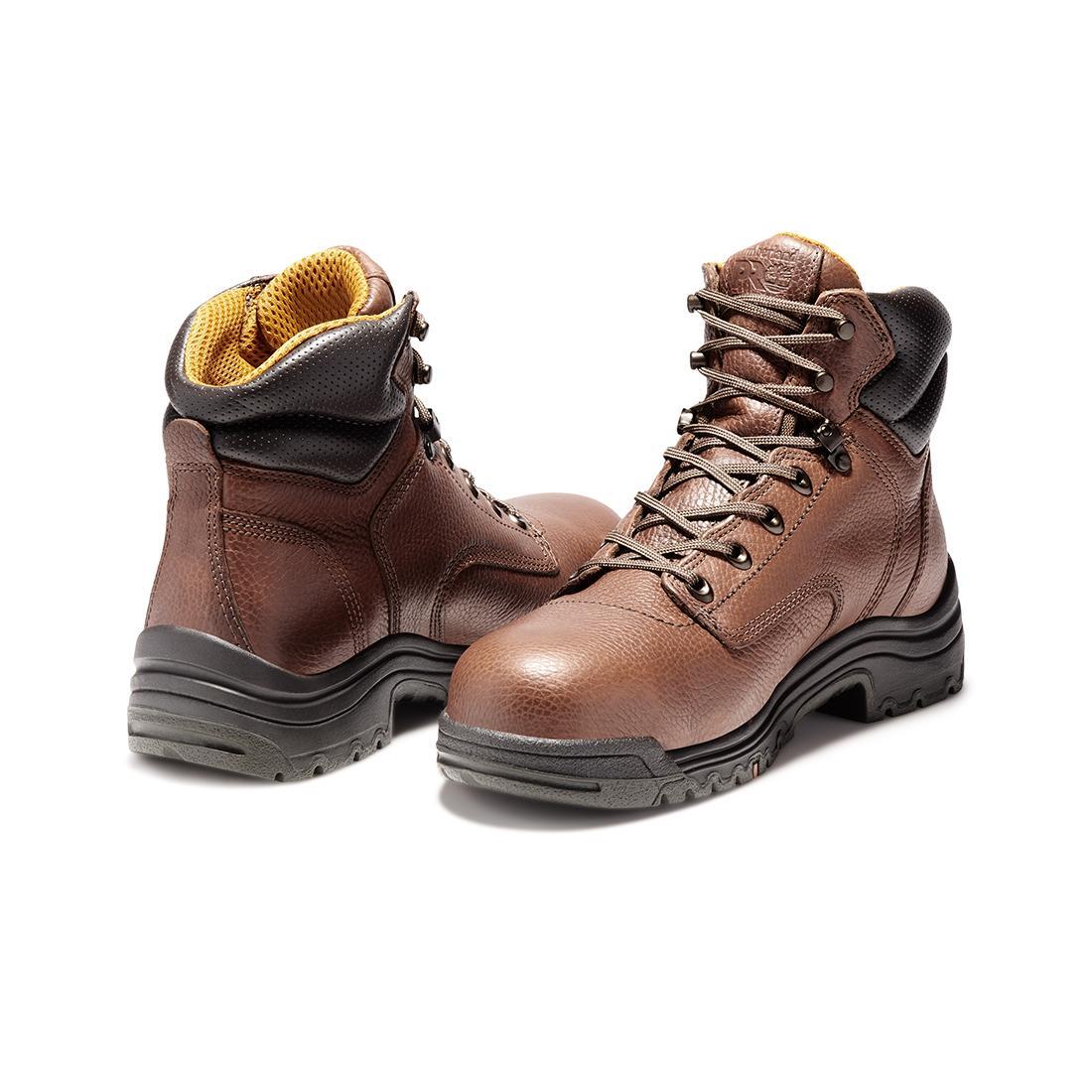 Timberland Pro Titan® 6-Inch Alloy-Toe Work Boot Brown korn, TB026063 Pair Rear Image