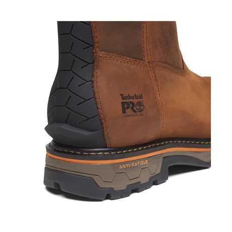 Timberland Pro True Grit Waterproof Nano-Toe Pull-On Work Boot Boa Full Grain Medium Brown korn, TB0A66JQ Heel Image