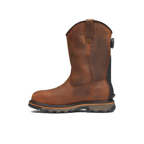 Timberland Pro True Grit Waterproof Nano-Toe Pull-On Work Boot Boa Full Grain Medium Brown korn, TB0A66JQ Medial Image