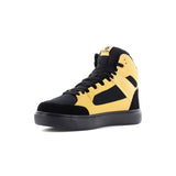 Volcom Evolve Composite-Toe Met Guard High Top Work Boot Black/Yellow VM30239 Angled Medial Image