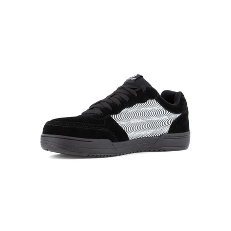 Volcom Hybrid Composite-Toe Wedge Sole Work Shoe Black Grey VM30361 Angled Medial Image