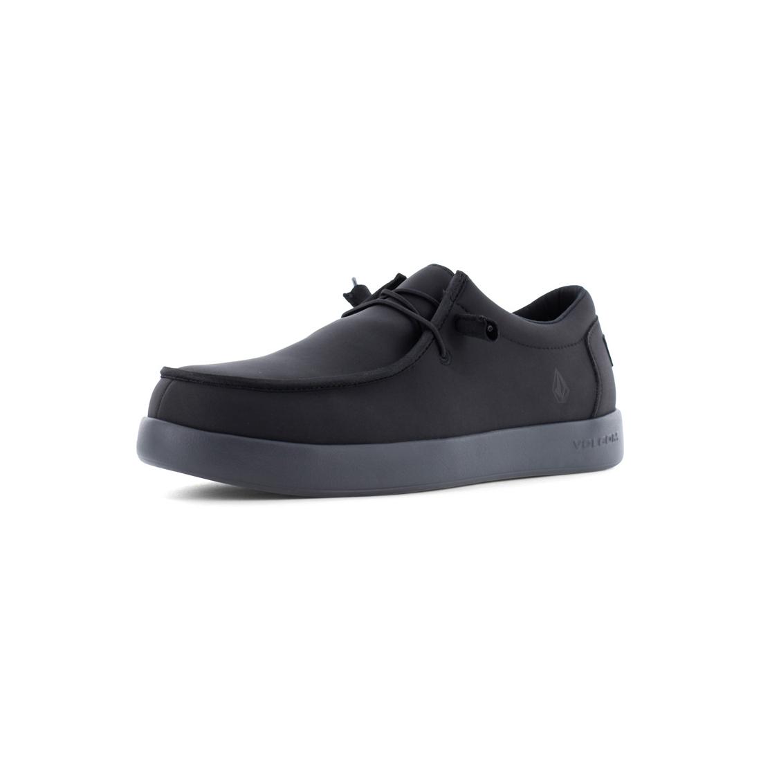 Volcom Chill Composite-Toe Static Dissipative Casual Work Shoe Black VM30811 Angled Image