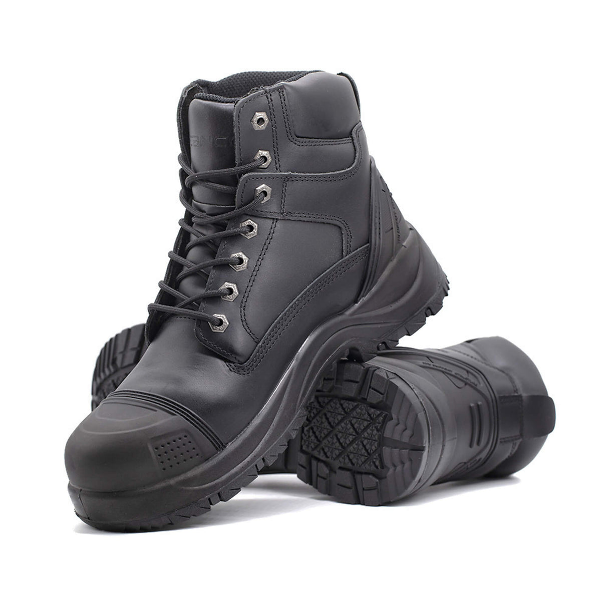 Zanco-6" Composite-Toe Work Boots Waterproof Black-Steel Toes-9