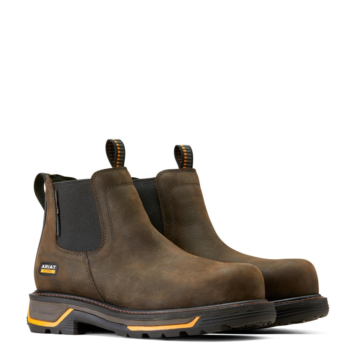 Ariat-Big Rig Chelsea Waterproof Composite Toe Work Boot Iron Coffee-10042544-Steel Toes-1