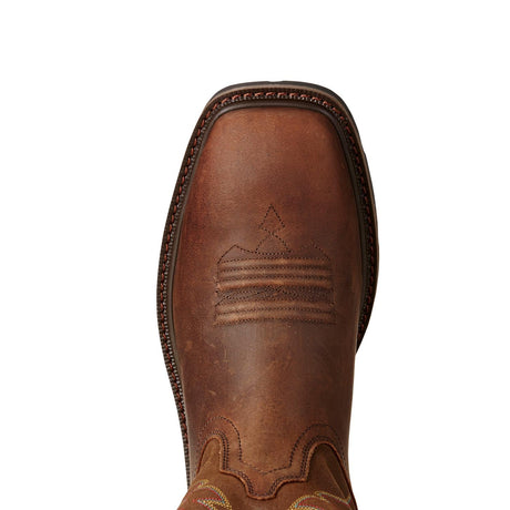 Ariat-Groundbreaker Wide Square Toe Work Boot Brown-10020059-Steel Toes-5