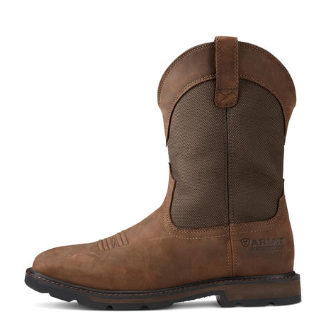 Ariat-Groundbreaker Wide Square Toe Waterproof Steel Toe Work Boot Palm Brown-10015196-Steel Toes-3