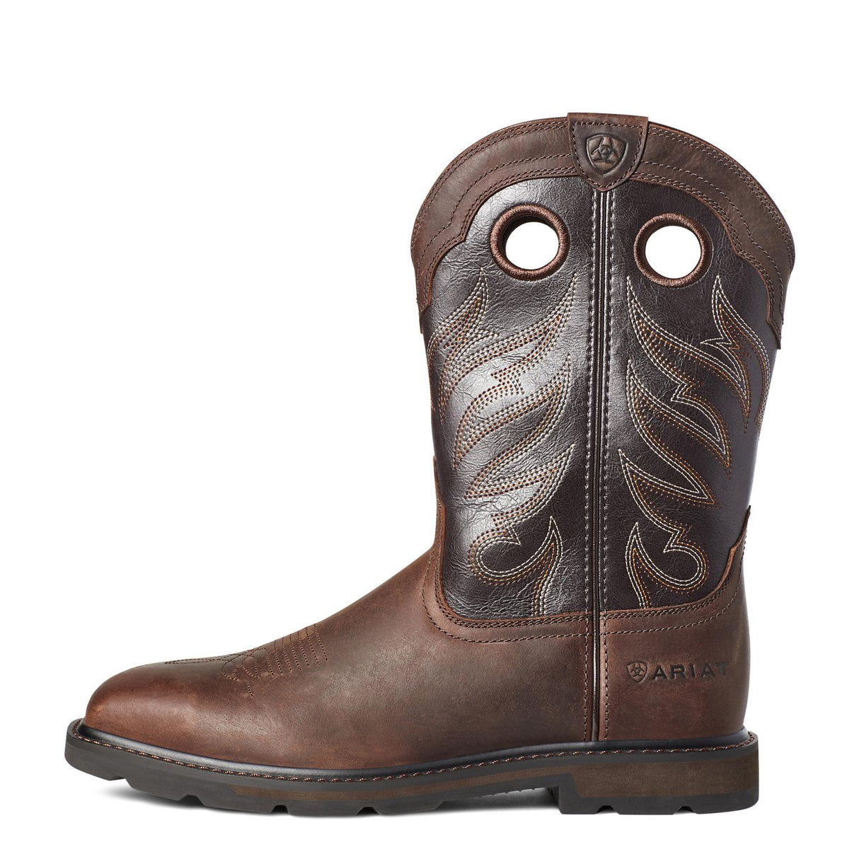 Ariat-Groundwork Work Boot Brown-10034718-Steel Toes-2