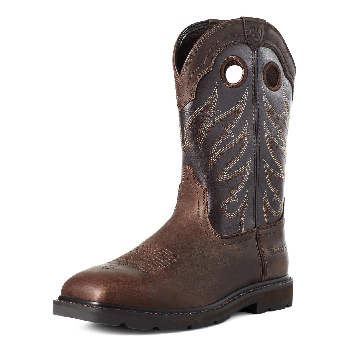 Ariat-Groundwork Work Boot Brown-10034718-Steel Toes-1