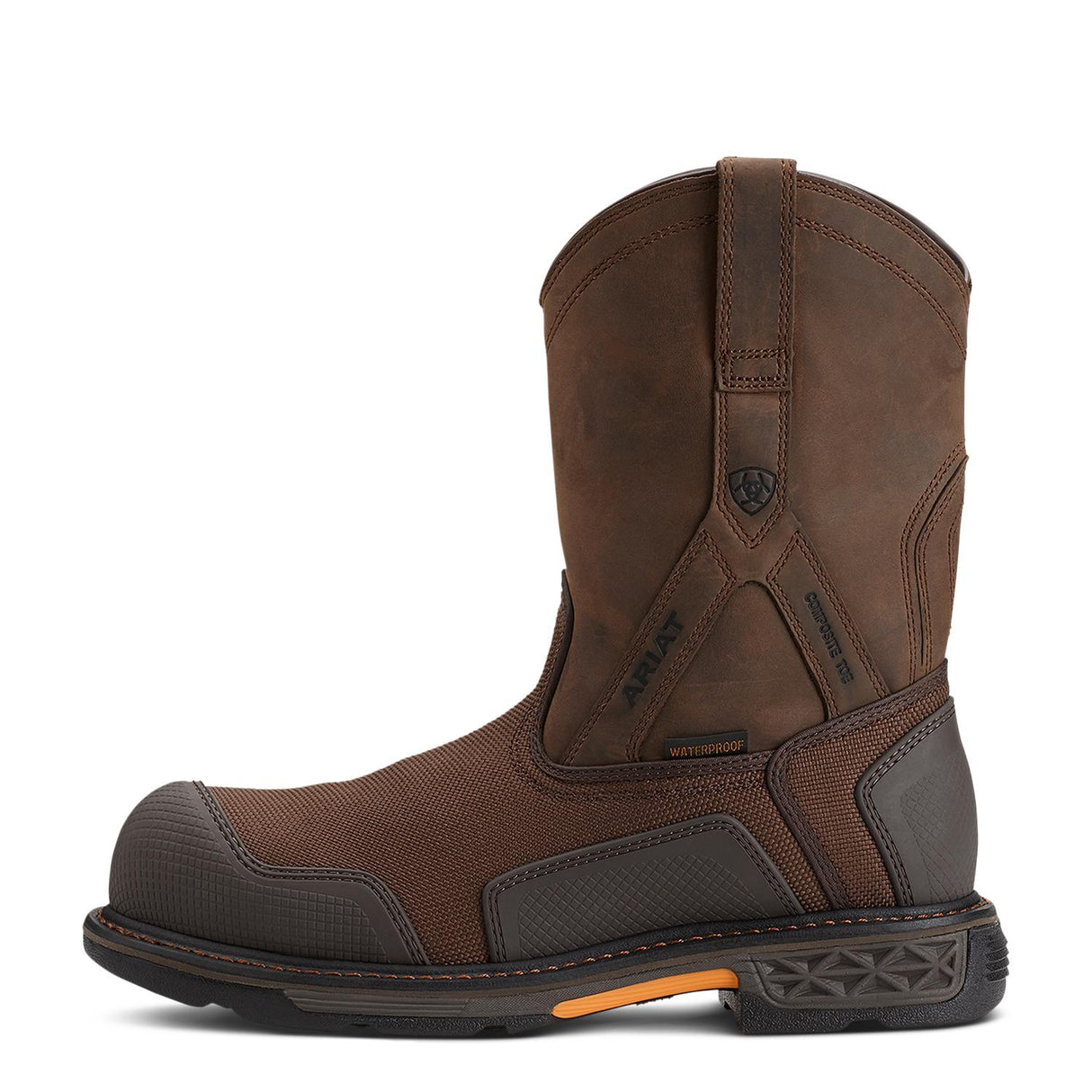 Ariat-OverDrive XTR Waterproof Composite Toe Work Boot Brown Cordura-10012942-Steel Toes-2