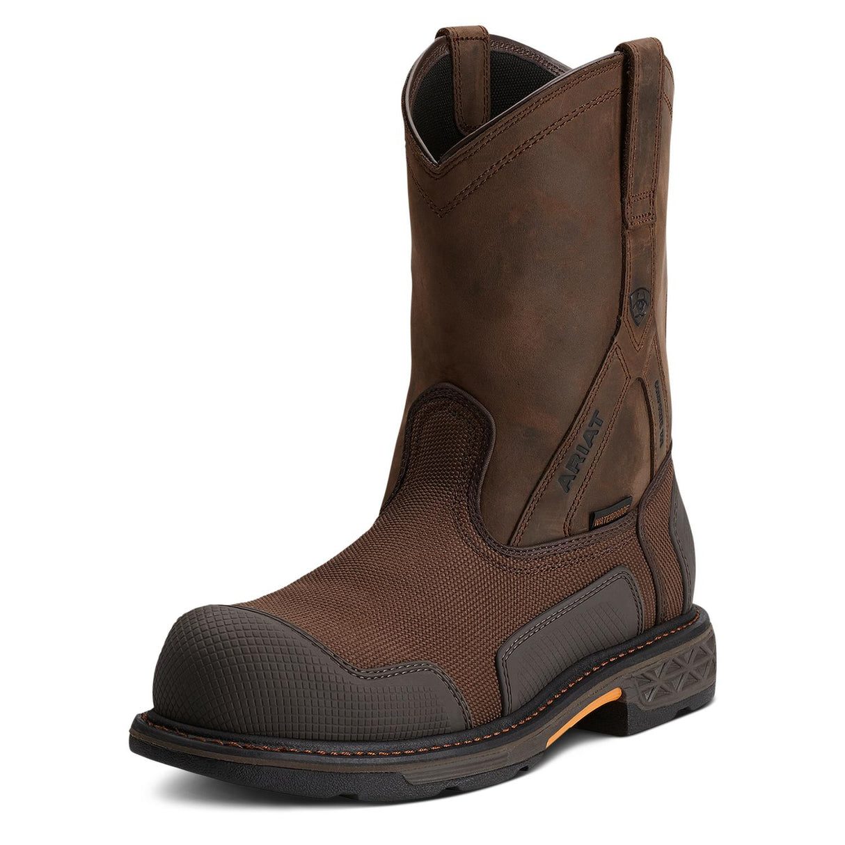 Ariat-OverDrive XTR Waterproof Composite Toe Work Boot Brown Cordura-10012942-Steel Toes-1