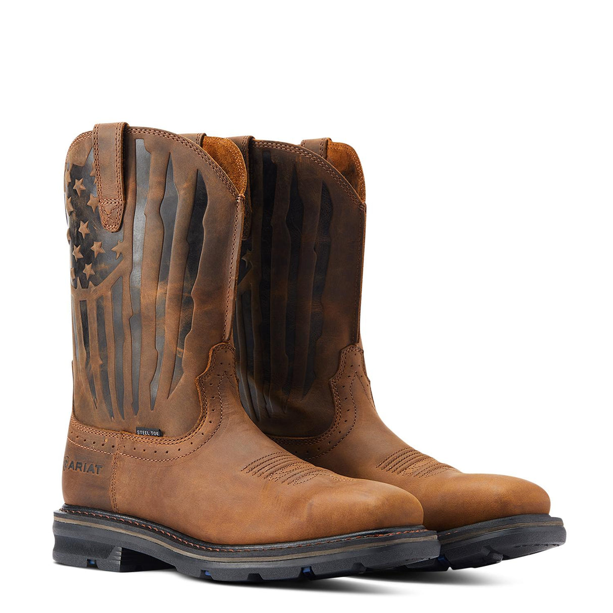 Ariat-Sierra Shock Shield Patriot Steel Toe Work Boot Distressed Brown-10044426-Steel Toes-4