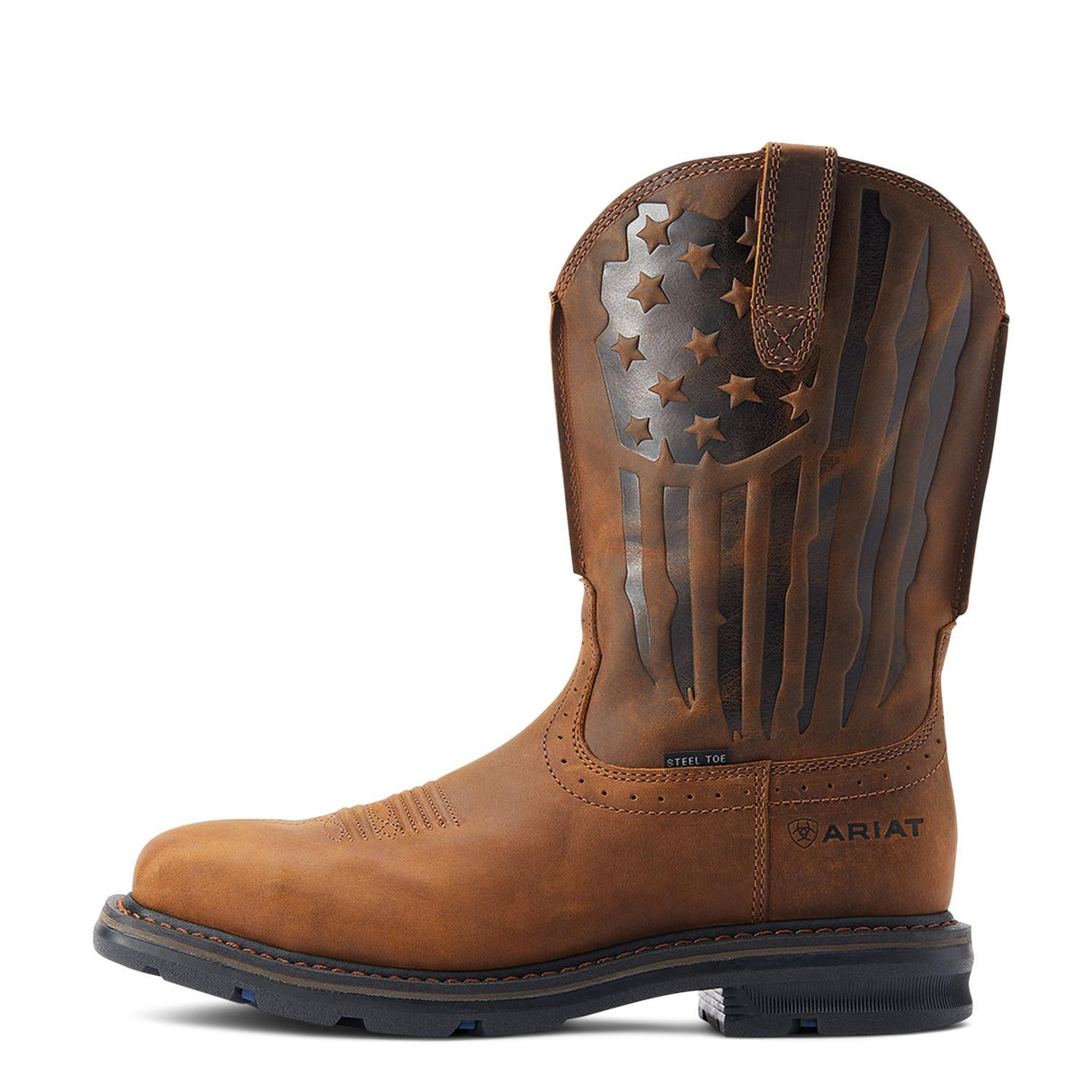 Ariat-Sierra Shock Shield Patriot Steel Toe Work Boot Distressed Brown-10044426-Steel Toes-5