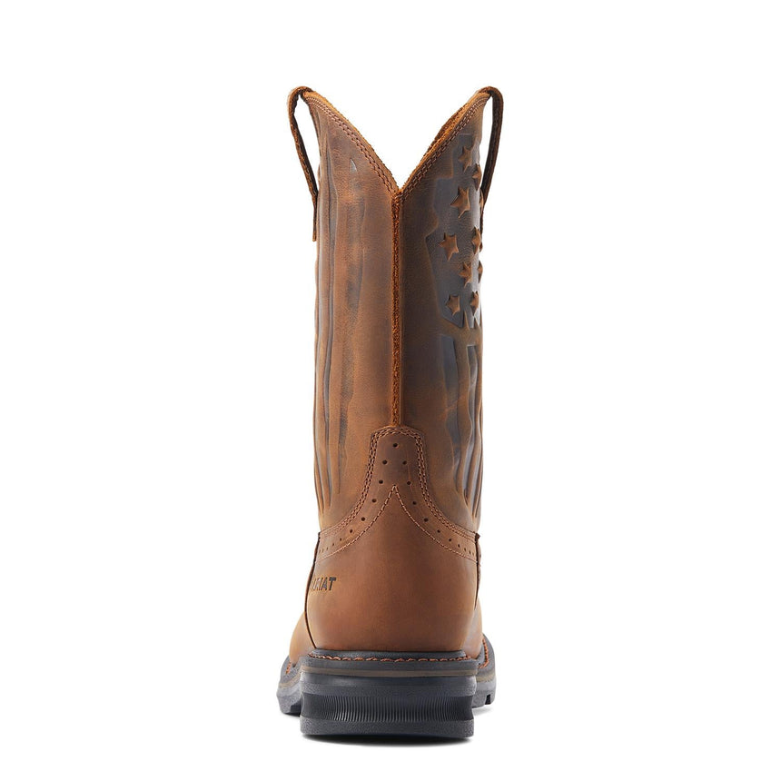 Ariat-Sierra Shock Shield Patriot Work Boot Distressed Brown-10044505-Steel Toes-2