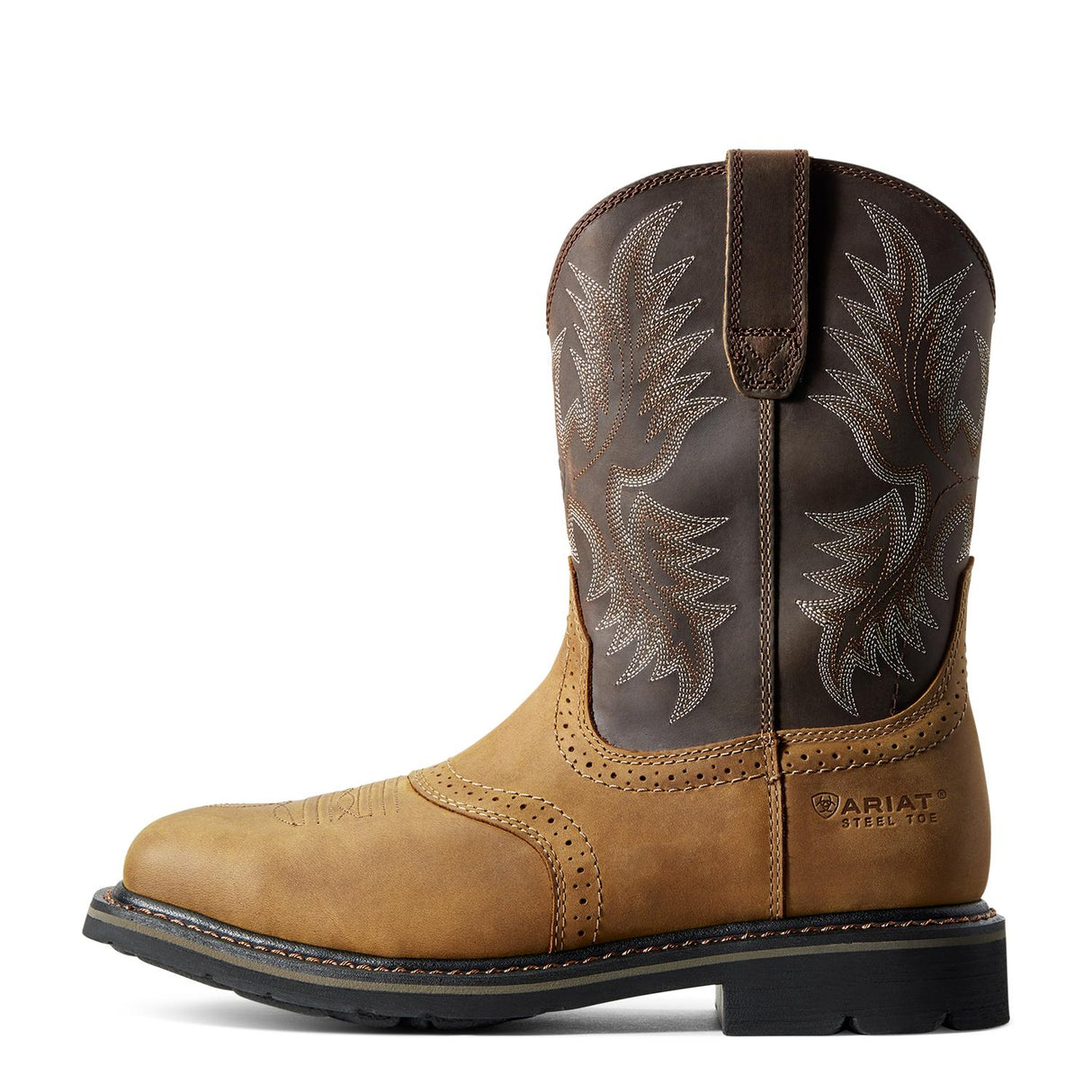 Ariat-Sierra Wide Square Toe Steel Toe Work Boot Aged Bark-10010134-Steel Toes-3