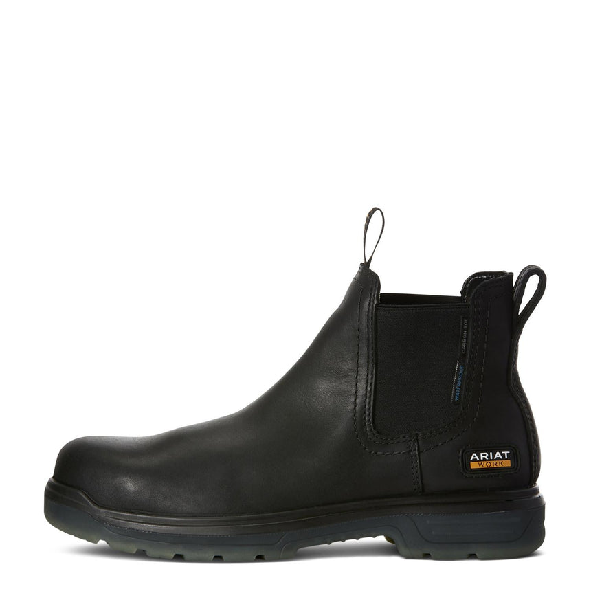 Ariat-Turbo Chelsea Waterproof Carbon Toe Work Boot Black-10027330-Steel Toes-3