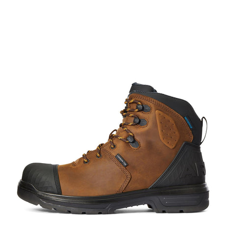 Ariat-Turbo Outlaw 6in Waterproof Carbon Toe Work Boot Barley Brown-10033996-Steel Toes-3