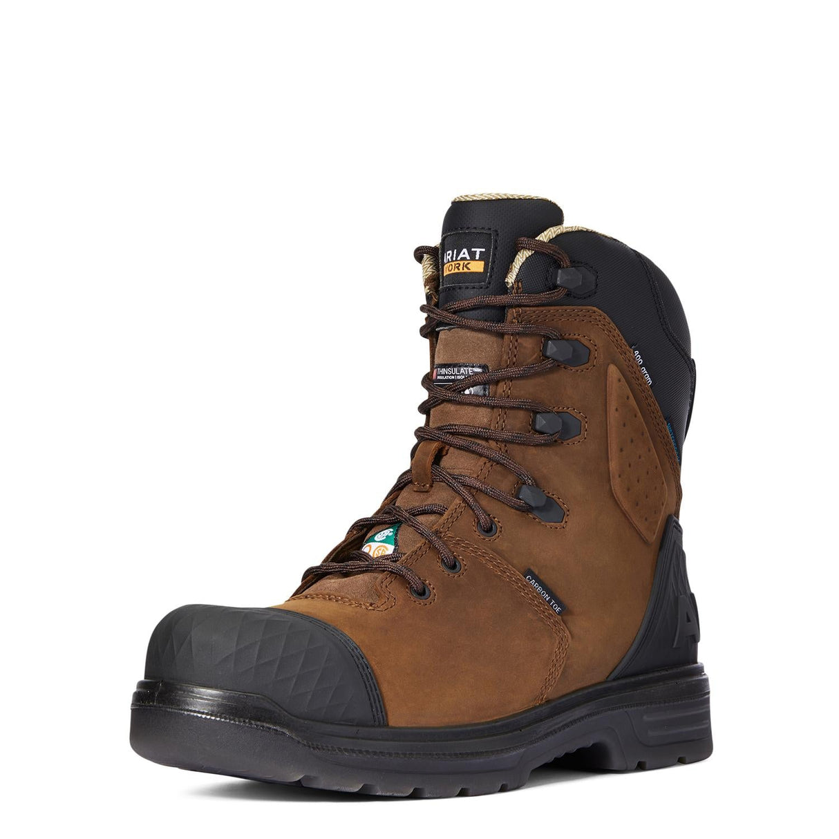 Ariat-Turbo Outlaw 8in CSA Waterproof 400g Carbon Toe Work Boot Barley Brown-10033997-Steel Toes-1