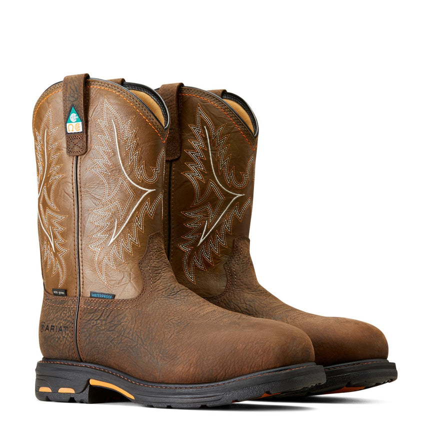 Ariat-WorkHog CSA Waterproof Insulated Composite Toe Work Boot Bruin Brown-10042552-Steel Toes-4