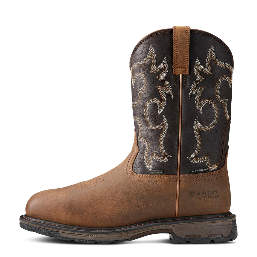 Ariat-WorkHog Wide Square Toe Waterproof 400g Composite Toe Work Boot Rye Brown-10018555-Steel Toes-3