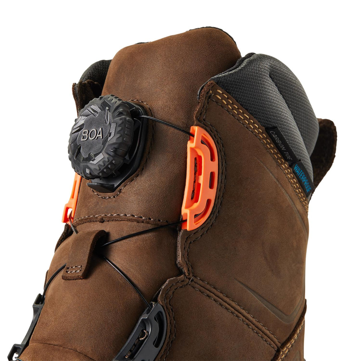 Ariat-WorkHog XT 8in BOA Waterproof Carbon Toe Work Boot Chocolate Brown-10038922-Steel Toes-4