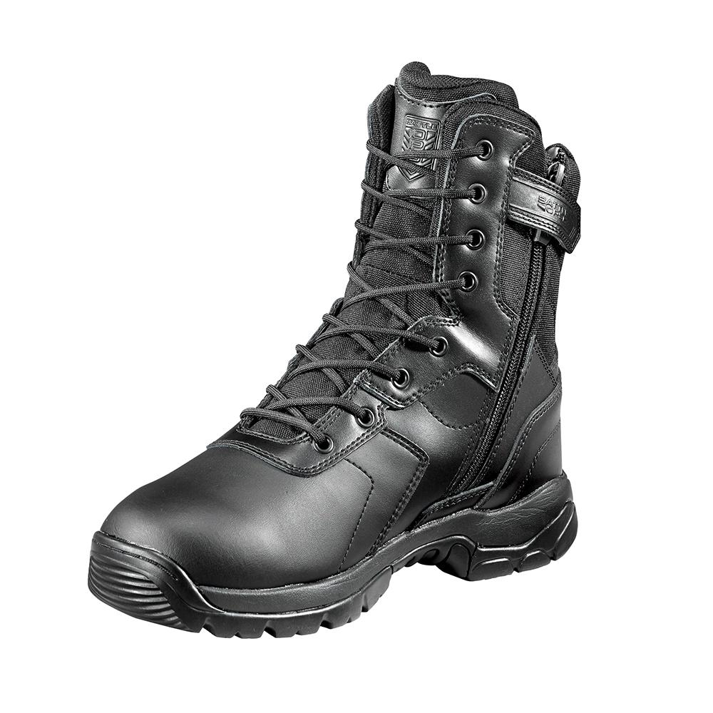 Black Diamond 8" Side Zip Waterproof Composite Toe Tactical Work Boot Black side view