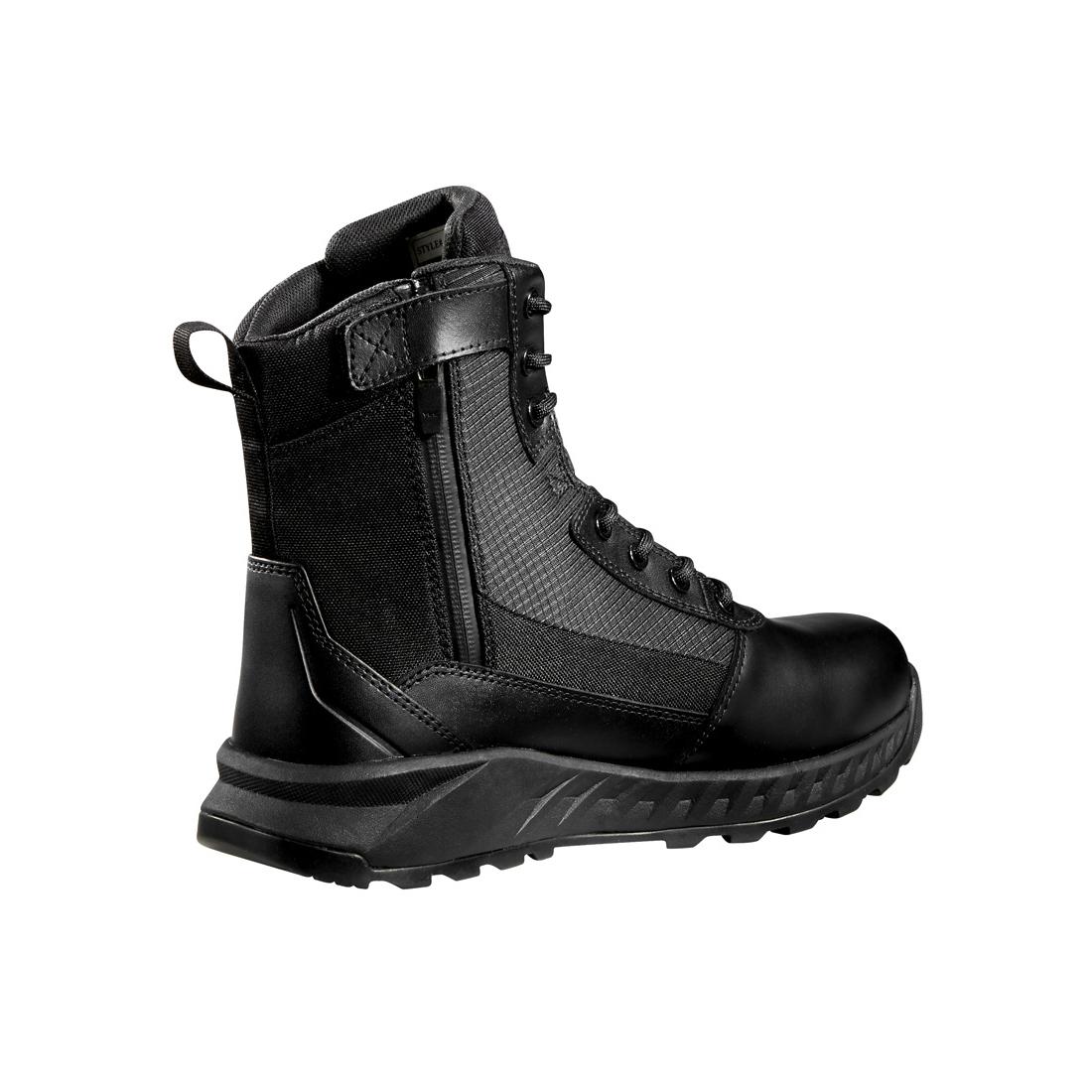 Black Diamond 8" Waterproof Side Zip Tactical Work Boot Black angle side