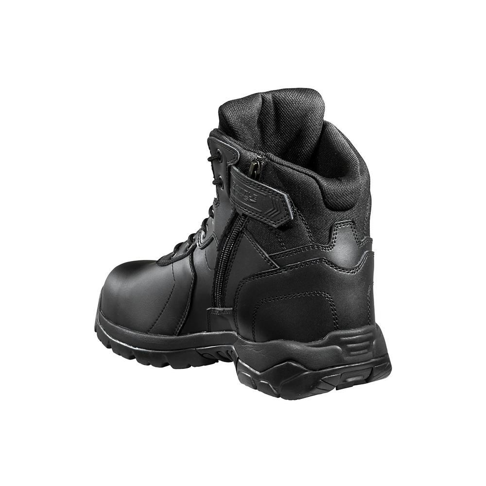 Black Diamond 6" Side Zip Waterproof Composite Toe Tactical Work Boot Black angle side