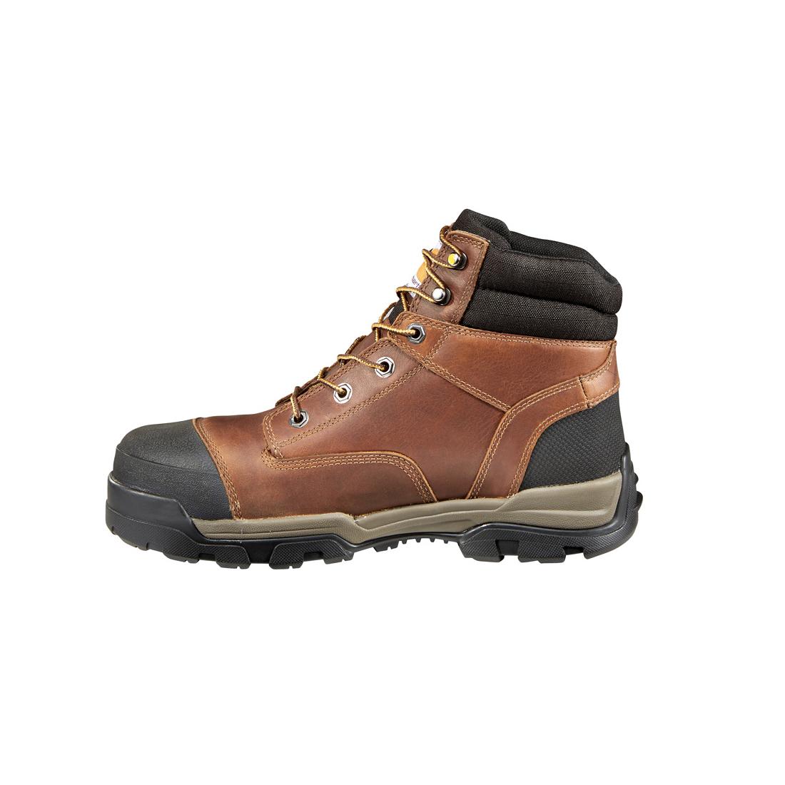 Carhartt 6" Ground Force Waterproof Composite Toe Work Boot Red Brown CME6355 medial view