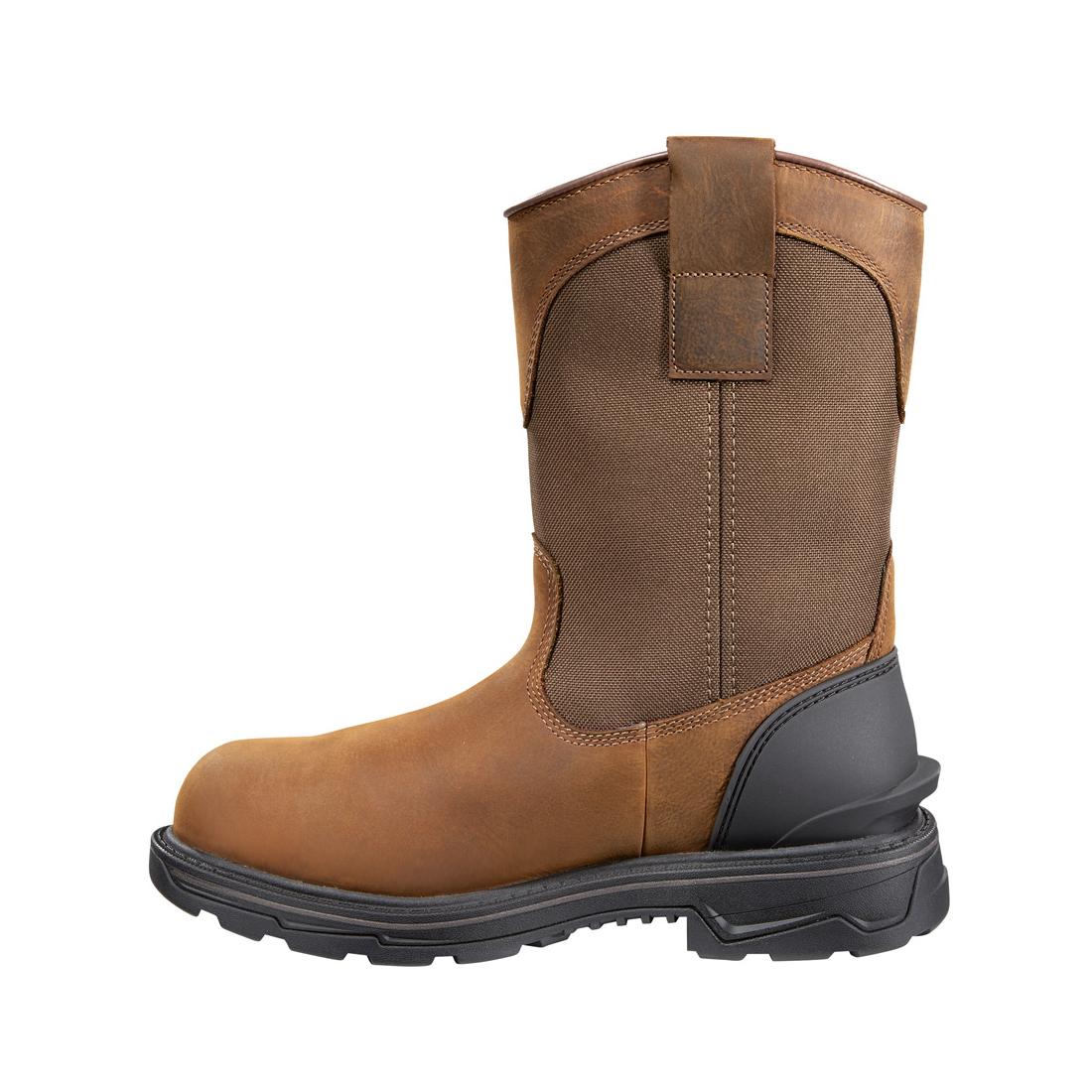 Carhartt 11" Ironwood Soft-Toe Waterproof Wellington Pull-On Boot Brown FT1000-M medial view