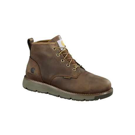 Carhartt 5" Millbrook Waterproof Wedge Soft Toe Boot Brown FM5004-M angle view