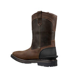 Carhartt 11" Montana Steel-Toe Waterproof Square Toe Wellington Pull-On Work Boot Dark Brown FQ1265-M medial view