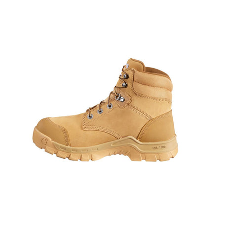 Carhartt 6" Rugged Flex Waterproof Soft Toe Boot Wheat CMF6056 medial view