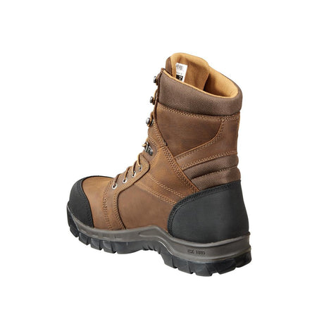 Carhartt 8" Rugged Flex Waterproof Insulated Composite Toe Work Boot Brown CMF8389 medial view