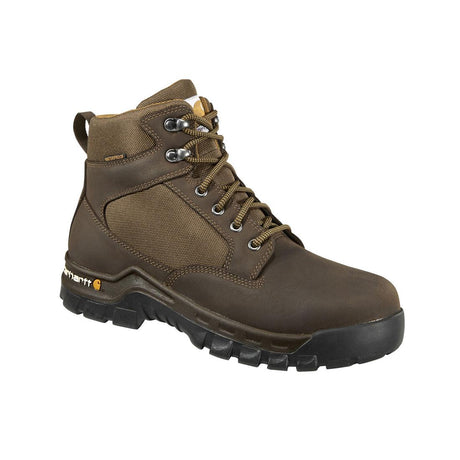 Carhartt 6" Rugged Flex Waterproof Soft Toe Work Boot Dark Brown FF6013 angle view