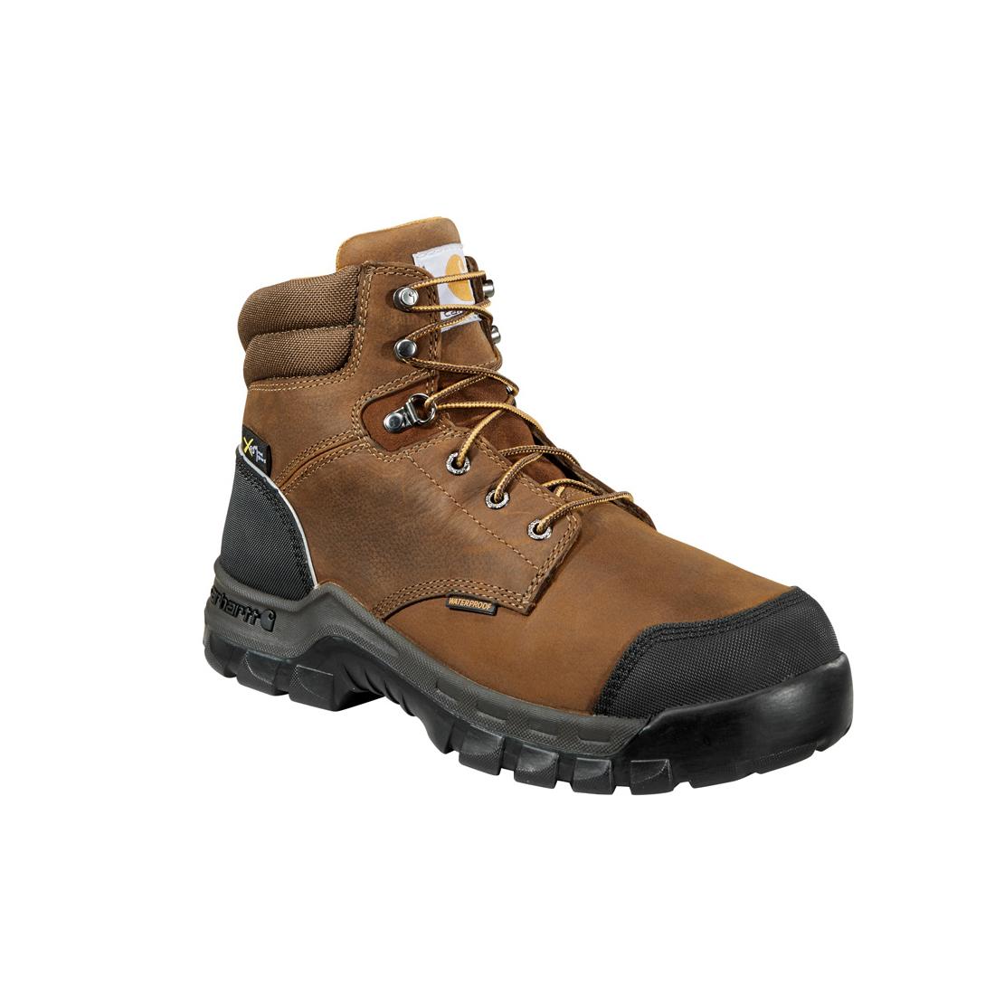 Carhartt 6" Rugged Flex Waterproof MG Composite Toe Work Boot Brown CMF6720 angle view