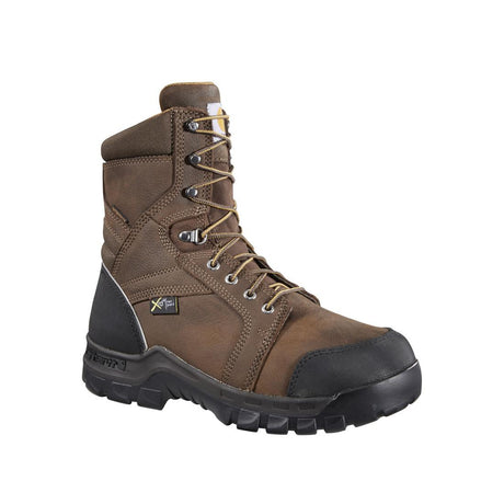 Carhartt 8" Rugged Flex Waterproof MG Composite Toe Work Boot Brown CMF8720 angle view