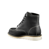 6" Waterproof Moc Toe Wedge Soft Toe Boot Black