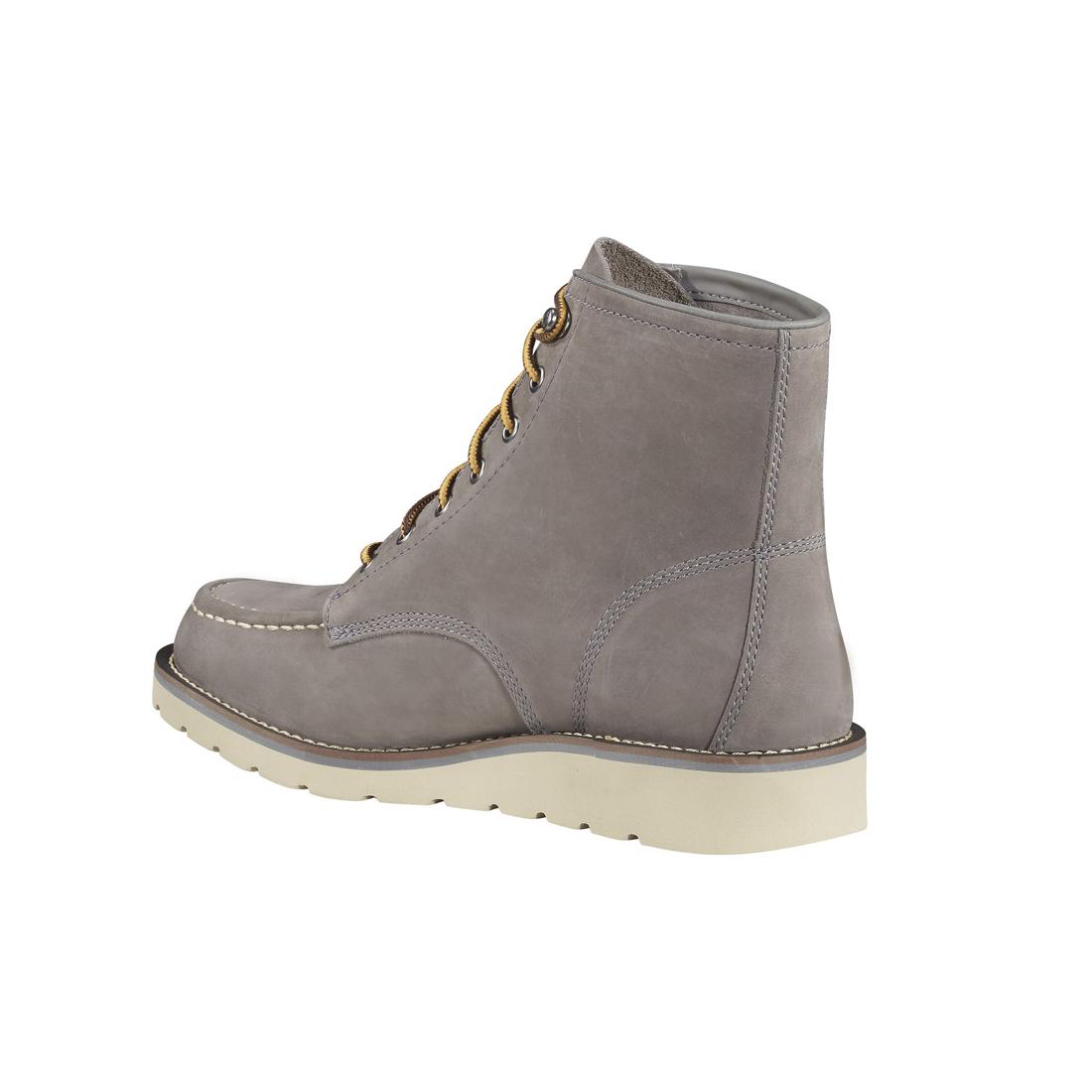 6" Moc Toe Wedge Soft Toe Boot Grey