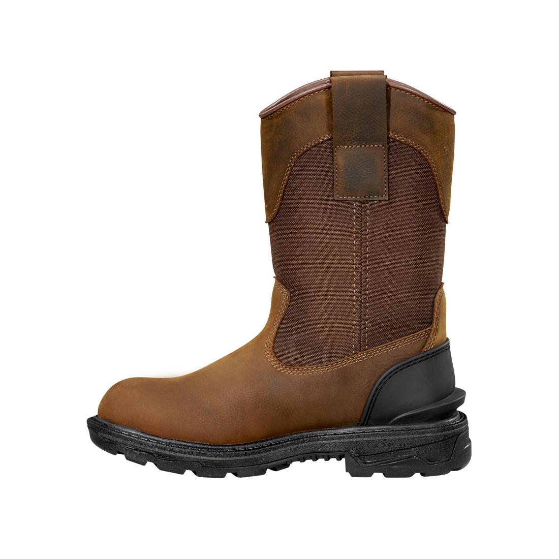 Carhartt 11" Women's Ironwood Soft-Toe Waterproof Wellington Pull-On Boot Brown FT1002-W medial view