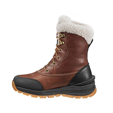 Carhartt 8" Women's Pellston Waterproof Insulated Winter Soft Toe Boot Red Brown FH8019-W medial view