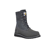 Carhartt 8" Women's Waterproof Sherpa Lined Fold Down Winter Wedge Soft Toe Boot Dark Grey FW8089-W angle view