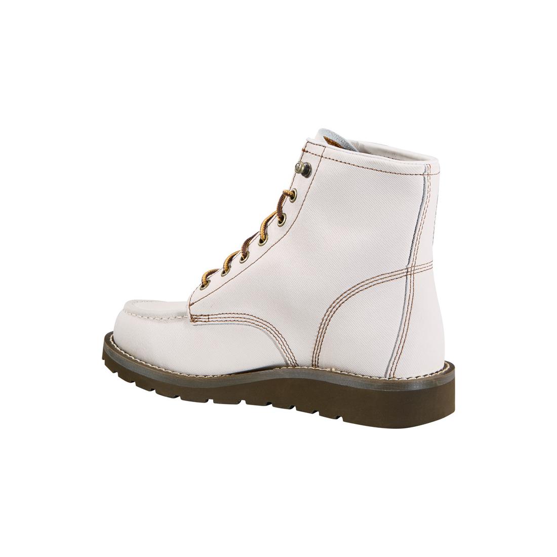 Carhartt 6" Women’s Wedge Unlined Soft-Toe Boot Off White FW6140-W heel