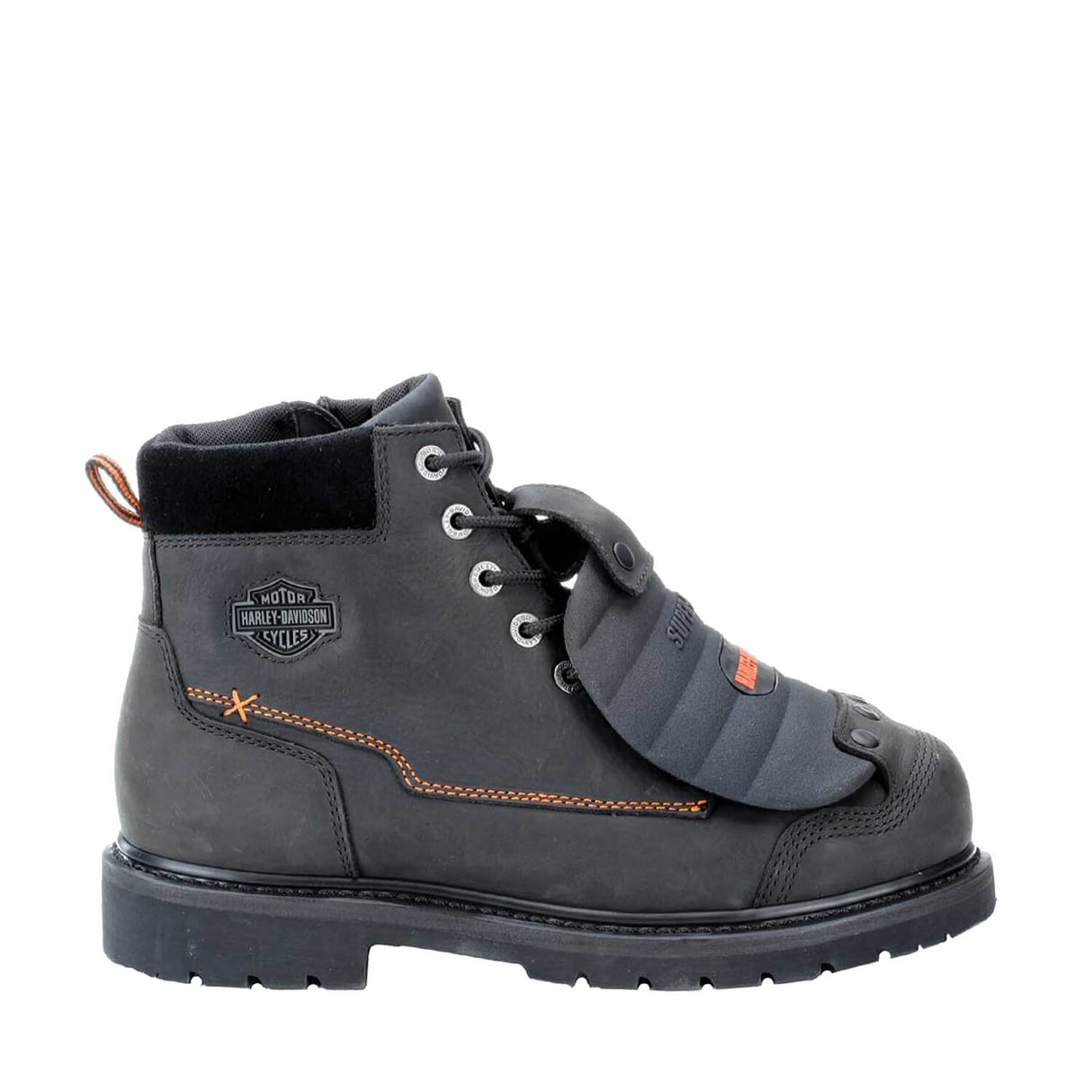 Harley Davidson-Jake Steel-Toe Metguard Boot-D95055,steel toe side view