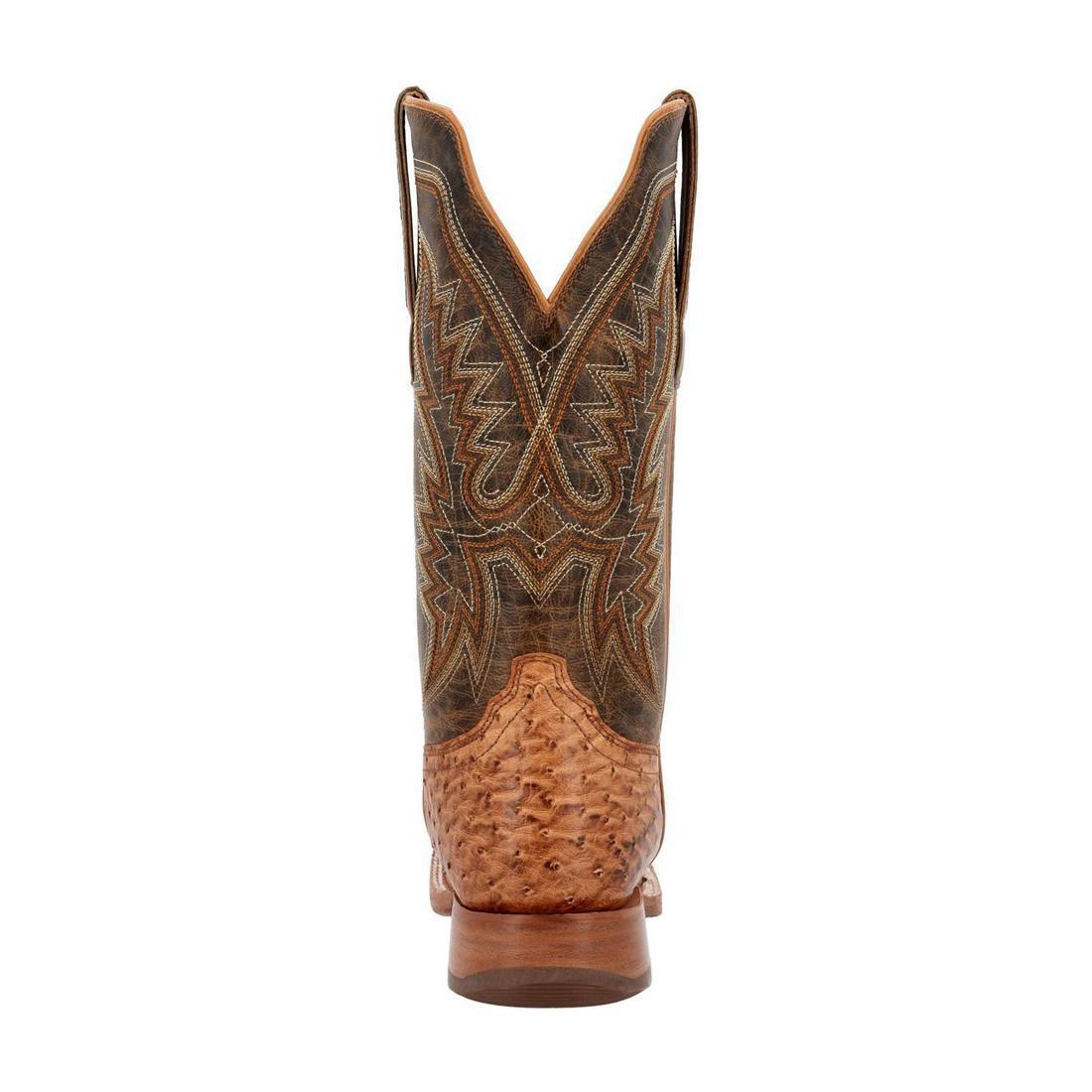 PRCA Collection Full-Quill Ostrich Western Boot Antiqued Saddle DDB0472 Front Image