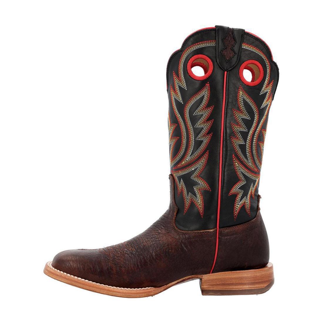 PRCA Collection Shrunken Bullhide Western Boot Chestnut & Black DDB0466