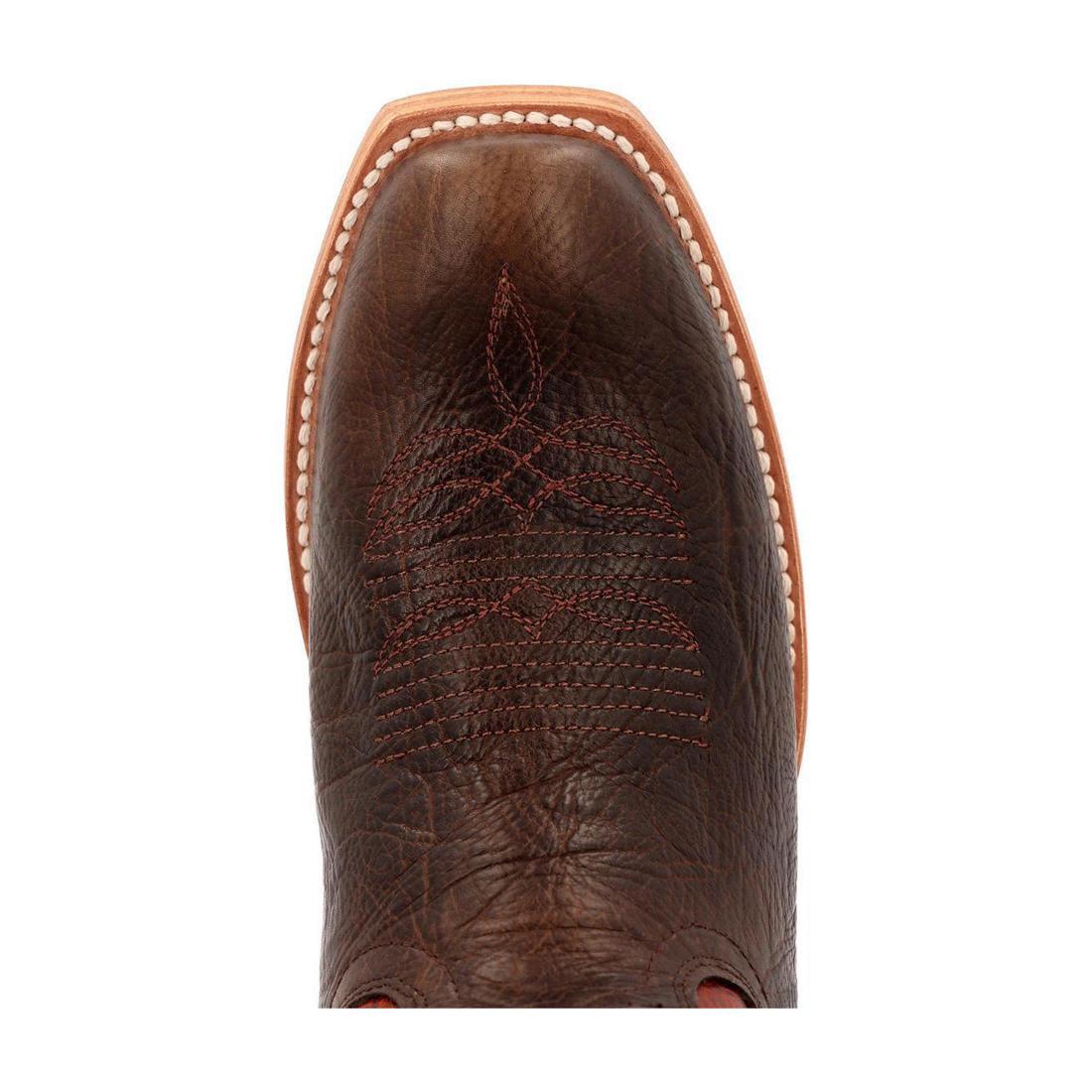 PRCA Collection Shrunken Bullhide Western Boot Nicotine & Burnt Sienna DDB0464