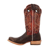 PRCA Collection Shrunken Bullhide Western Boot Nicotine & Burnt Sienna DDB0464 Toe View