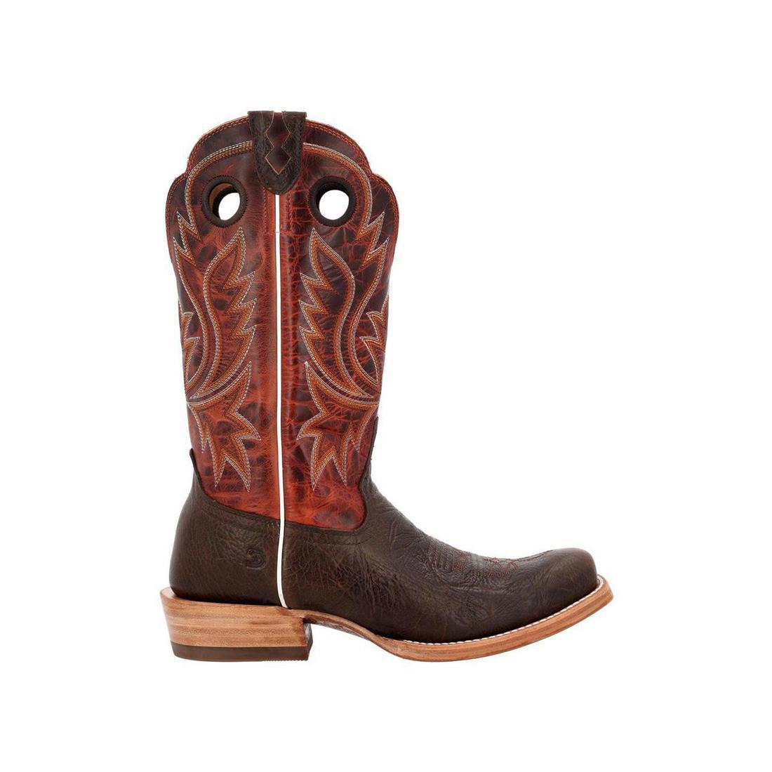 PRCA Collection Shrunken Bullhide Western Boot Nicotine & Burnt Sienna DDB0464 Side View