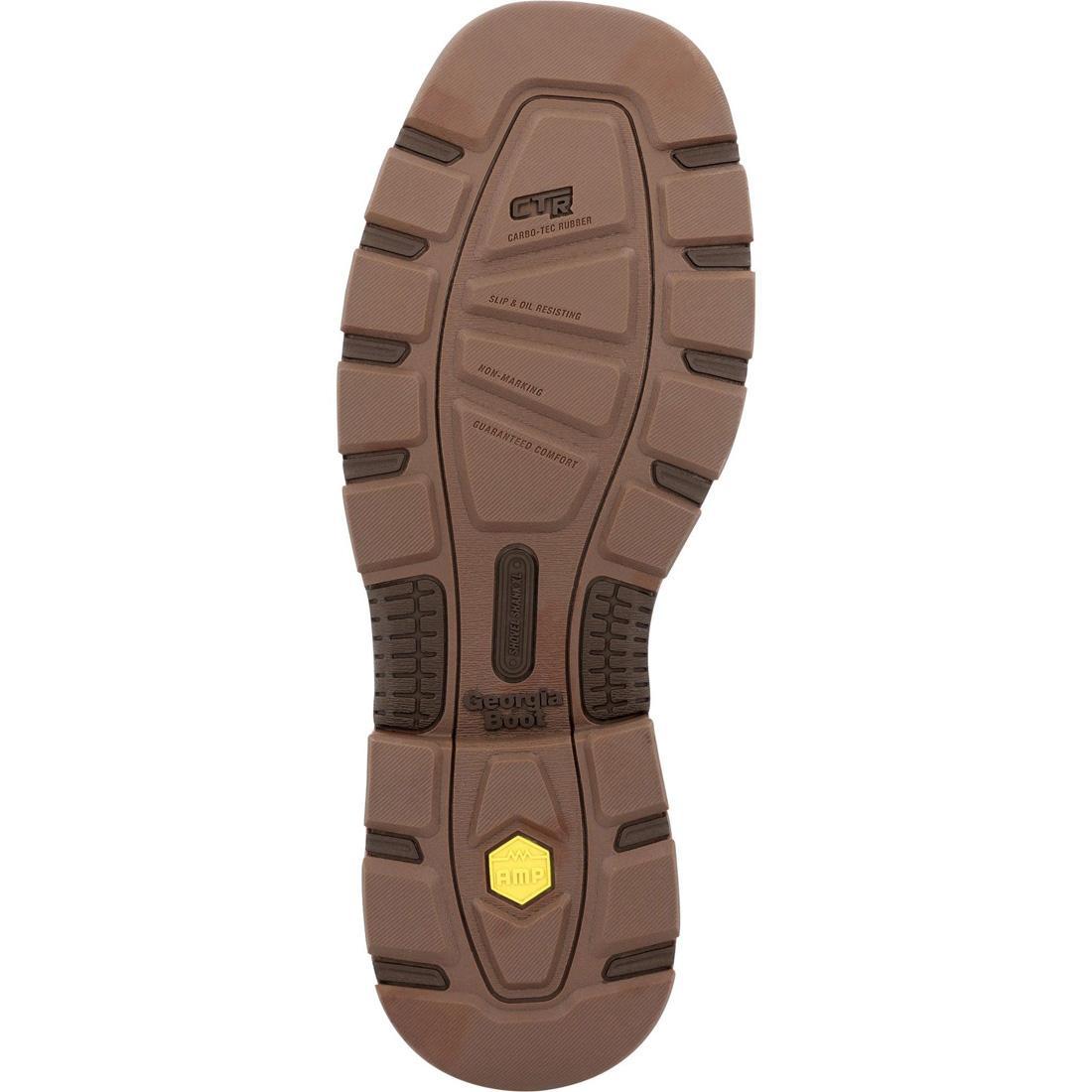 Georgia Boot Carbo-Tec FLX 11" Waterproof Pull On Work Boot Brown-Orange GB00671 Sole Image